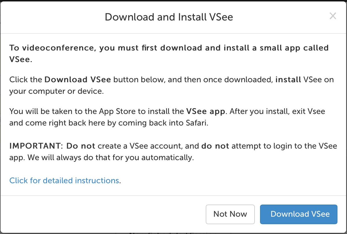 Download and Install VSee message on iPad