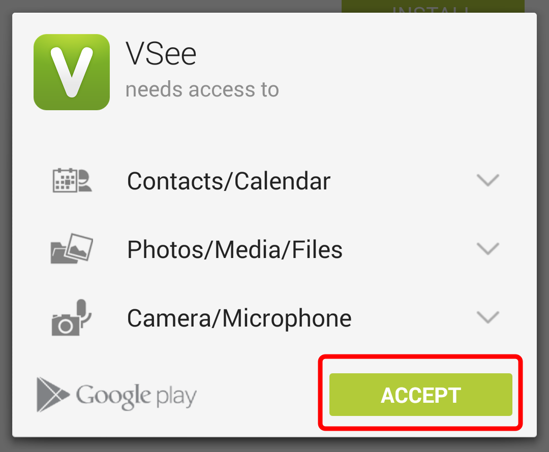 Screencap showing the Accept button